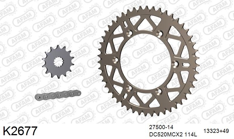 520MTX3 114 PLS (RIVET) & SPROCKETS foto 2