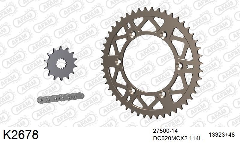 520MTX3 114 PLS (RIVET) & SPROCKETS foto 2
