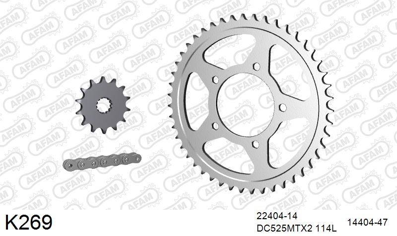 525MTX3 114L PLS (RIVET) & SPROCKETS foto 2