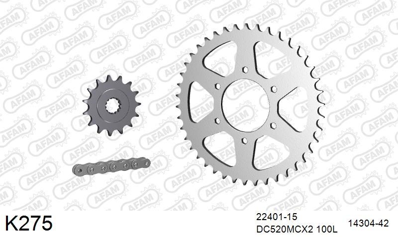 520MTX3 100 PLS (RIVET) & SPROCKETS foto 2