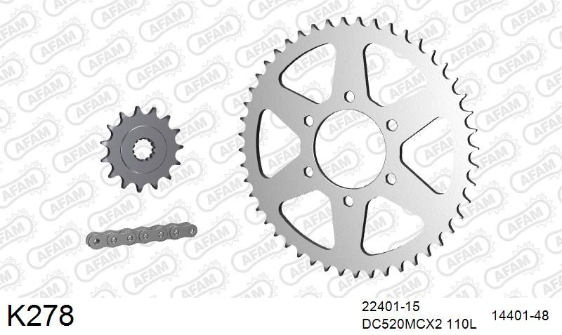 520MTX3 110 PLS (RIVET) & SPROCKETS foto 2
