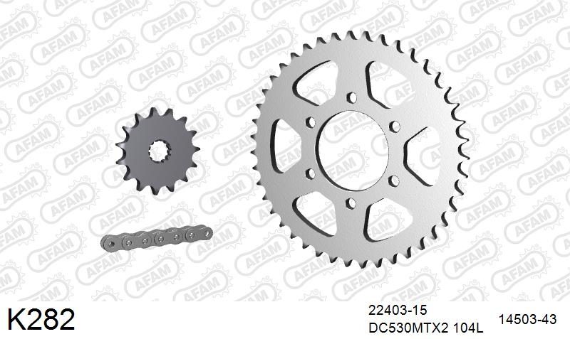 530MTX3 104L PLS (RIVET) & SPROCKETS foto 2