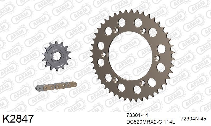 520MTX3 114 PLS (RIVET) & SPROCKETS foto 2