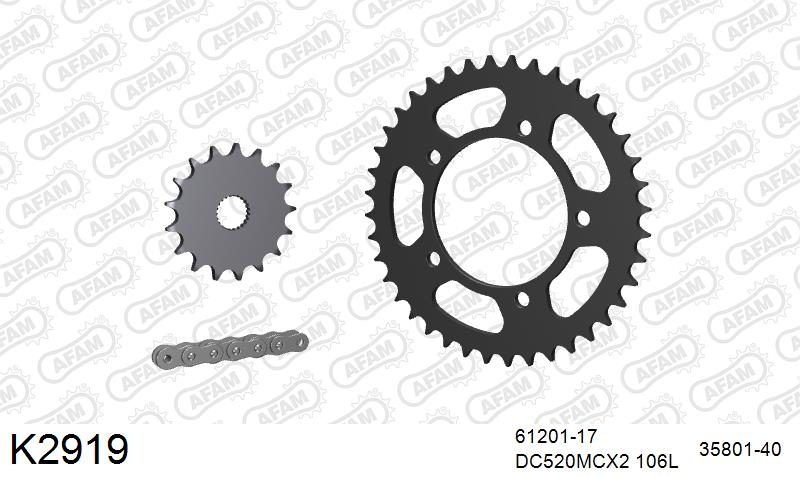 520MTX3 110 PLS (RIVET) & SPROCKETS foto 2