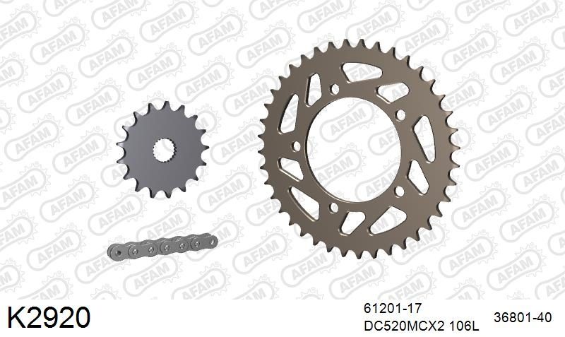520MTX3 110 PLS (RIVET) & SPROCKETS foto 2