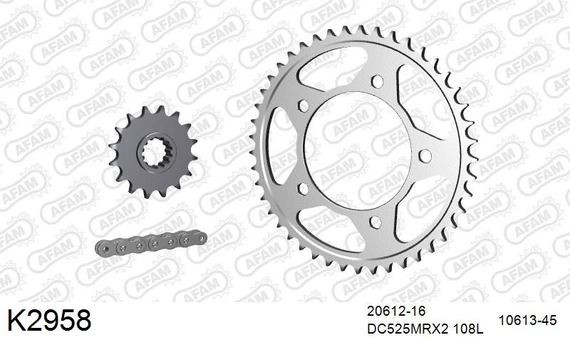 525MTX3 108L PLS (RIVET) & SPROCKETS foto 2