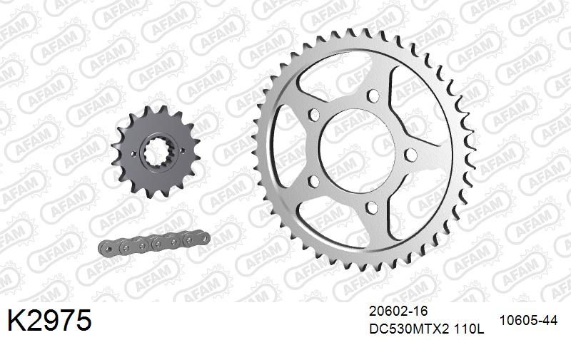 530MTX3 110L PLS (RIVET) & SPROCKETS foto 2