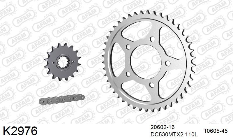 530MTX3 110L PLS (RIVET) & SPROCKETS foto 2