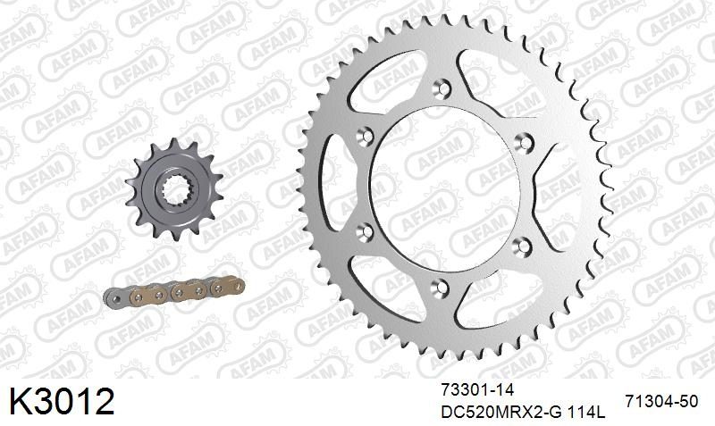 520MTX3 114 PLS (RIVET) & SPROCKETS foto 2