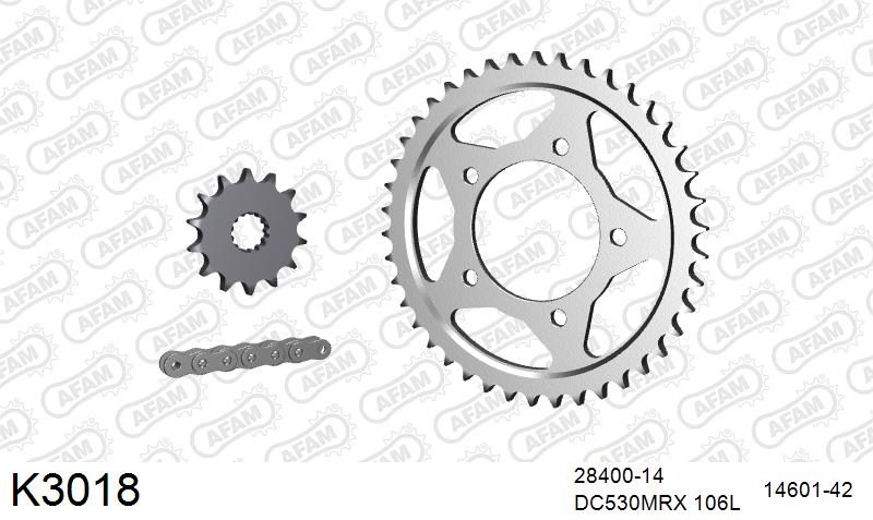530MTX3 106L PLS (RIVET) & SPROCKETS foto 2