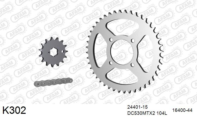 530MTX3 104L PLS (RIVET) & SPROCKETS foto 2