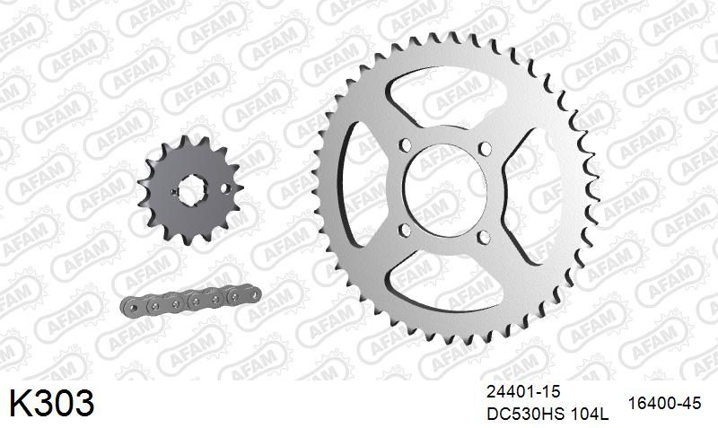 530MTX3 104L PLS (RIVET) & SPROCKETS foto 2