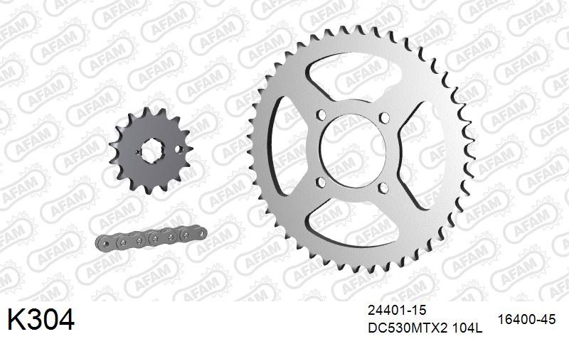 530MTX3 104L PLS (RIVET) & SPROCKETS foto 2