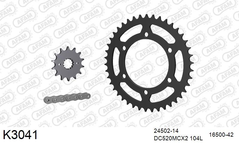 520MTX3 104 PLS (RIVET) & SPROCKETS foto 2