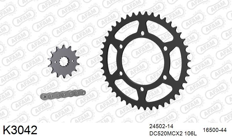 520MTX3 106 PLS (RIVET) & SPROCKETS foto 2