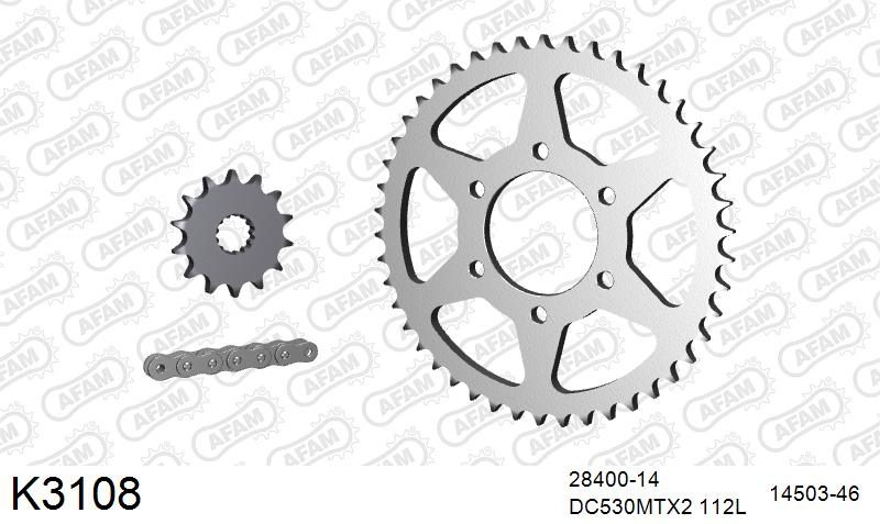 530MTX3 112L PLS (RIVET) & SPROCKETS foto 2