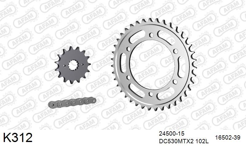 530MTX3 102L PLS (RIVET) & SPROCKETS foto 2