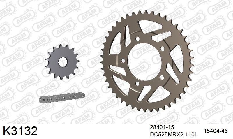 525MTX3 110L PLS (RIVET) & SPROCKETS foto 2