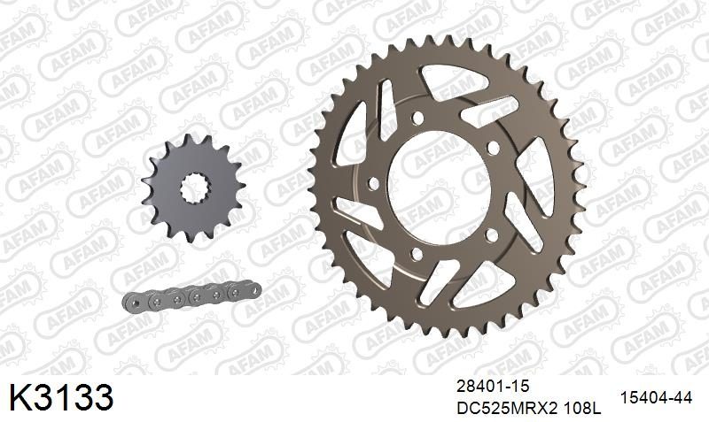 525MTX3 108L PLS (RIVET) & SPROCKETS foto 2