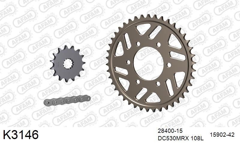 530MTX3 108L PLS (RIVET) & SPROCKETS foto 2