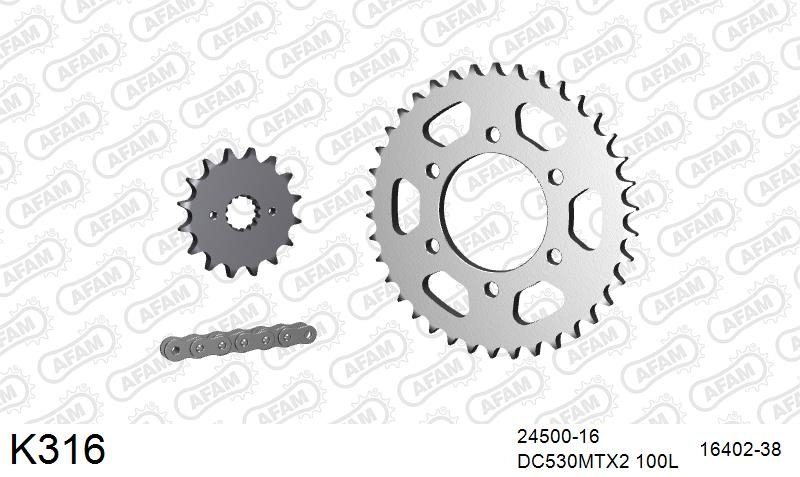 530MTX3 100L PLS (RIVET) & SPROCKETS foto 2
