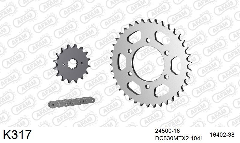 530MTX3 104L PLS (RIVET) & SPROCKETS foto 2