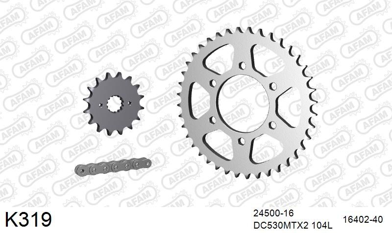 530MTX3 104L PLS (RIVET) & SPROCKETS foto 2