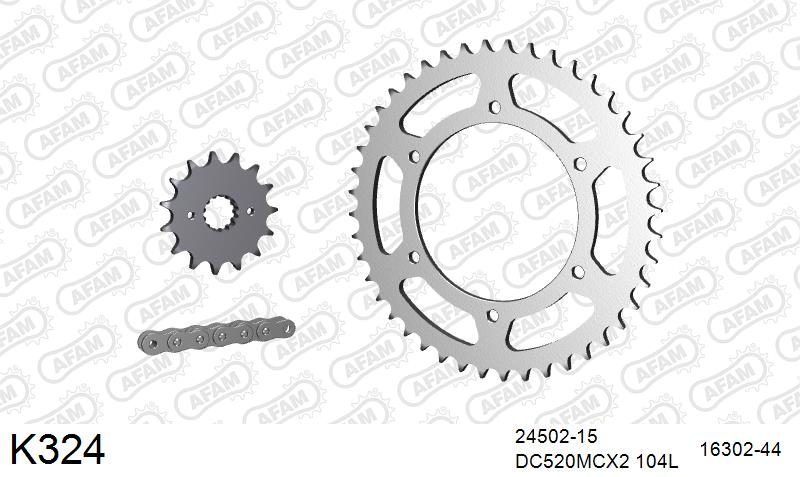 520MTX3 104 PLS (RIVET) & SPROCKETS foto 2