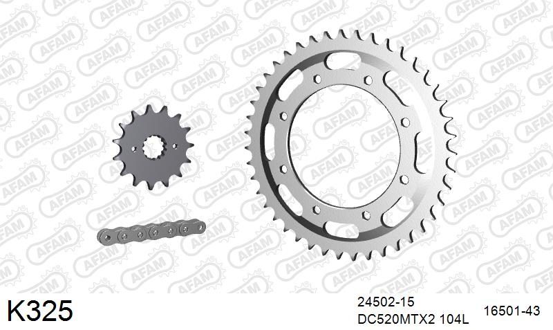 520MTX3 104 PLS (RIVET) & SPROCKETS foto 2