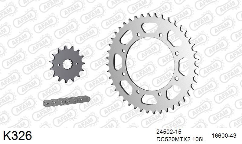 520MTX3 106 PLS (RIVET) & SPROCKETS foto 2