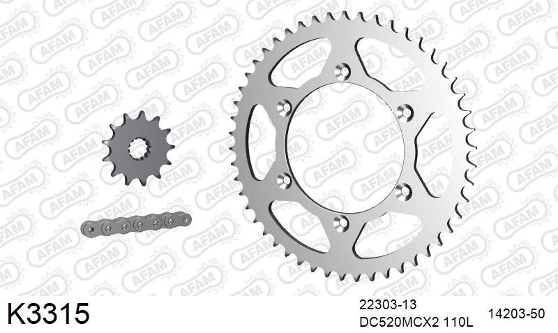 520MTX3 110 PLS (RIVET) & SPROCKETS foto 2
