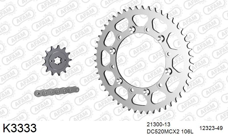 520MTX3 106 PLS (RIVET) & SPROCKETS foto 2