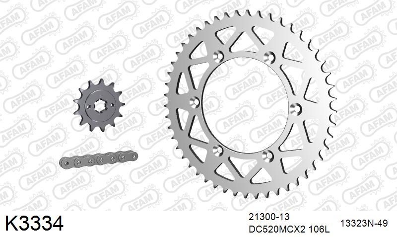 520MTX3 106 PLS (RIVET) & SPROCKETS foto 2