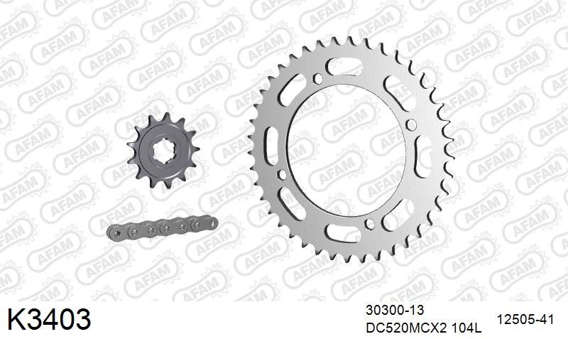 520MTX3 104 PLS (RIVET) & SPROCKETS foto 2