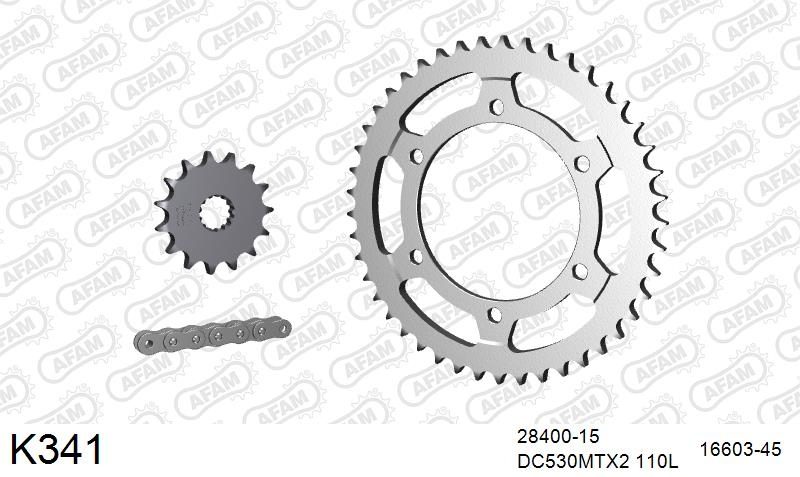 530MTX3 110L PLS (RIVET) & SPROCKETS foto 2