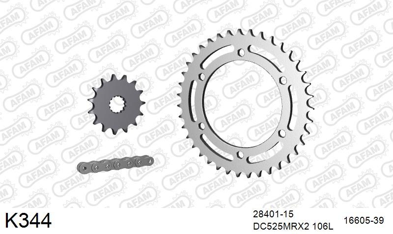 525MTX3 106L PLS (RIVET) & SPROCKETS foto 2