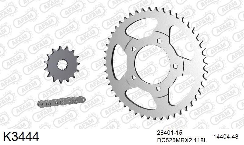 525MTX3 118L PLS (RIVET) & SPROCKETS foto 2