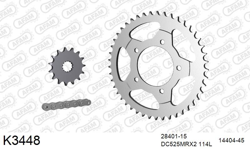 525MTX3 114L PLS (RIVET) & SPROCKETS foto 2