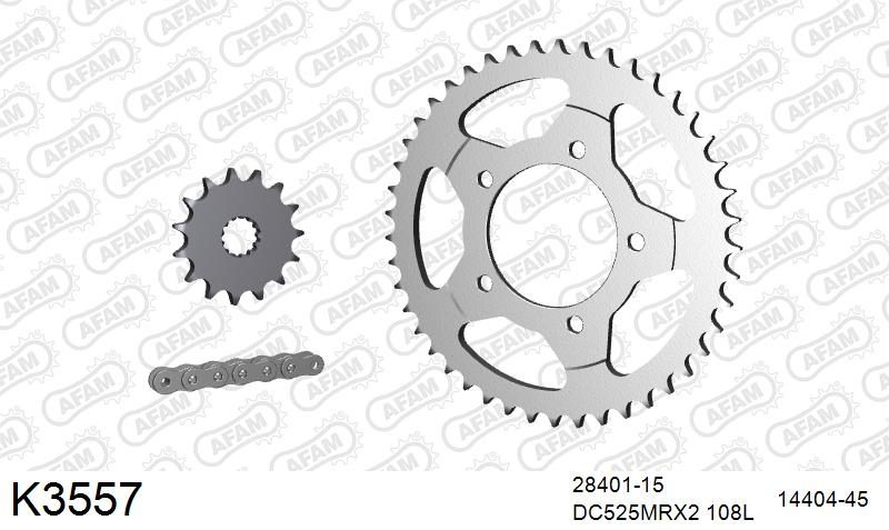 525MTX3 108L PLS (RIVET) & SPROCKETS foto 2