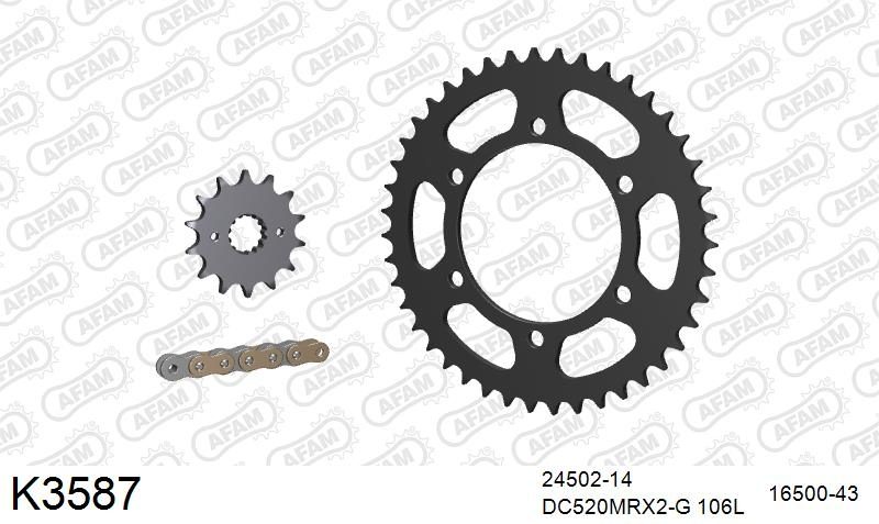 520MTX3 106 PLS (RIVET) & SPROCKETS foto 2