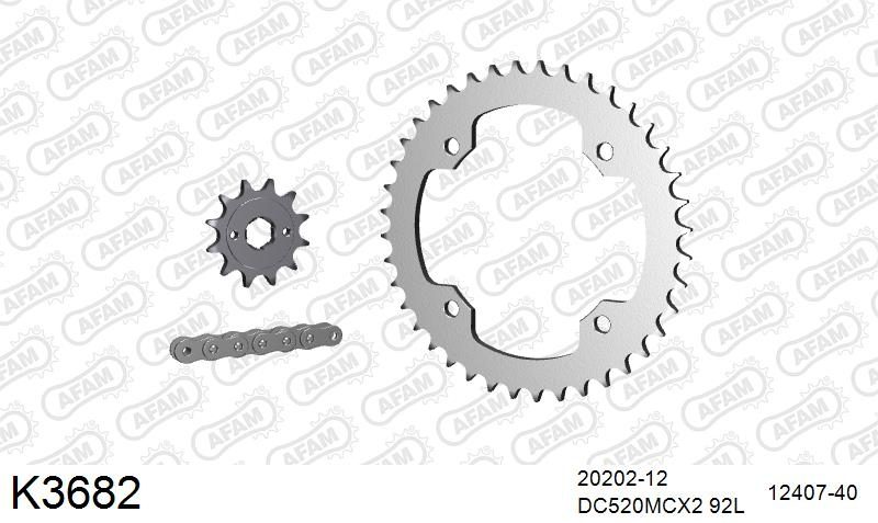 520MTX3 92 PLS (RIVET) & SPROCKETS foto 2