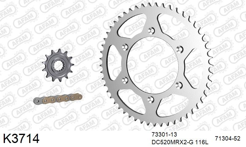 520MTX3 116 PLS (RIVET) & SPROCKETS foto 2
