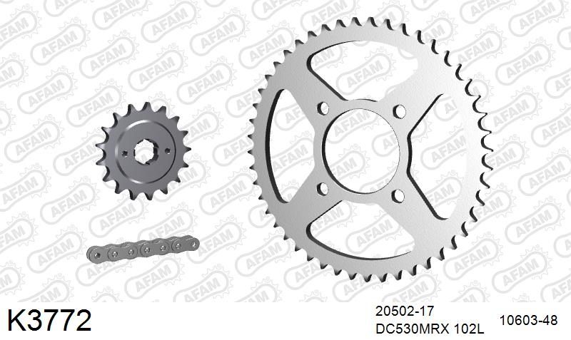 530MTX3 102L PLS (RIVET) & SPROCKETS foto 2