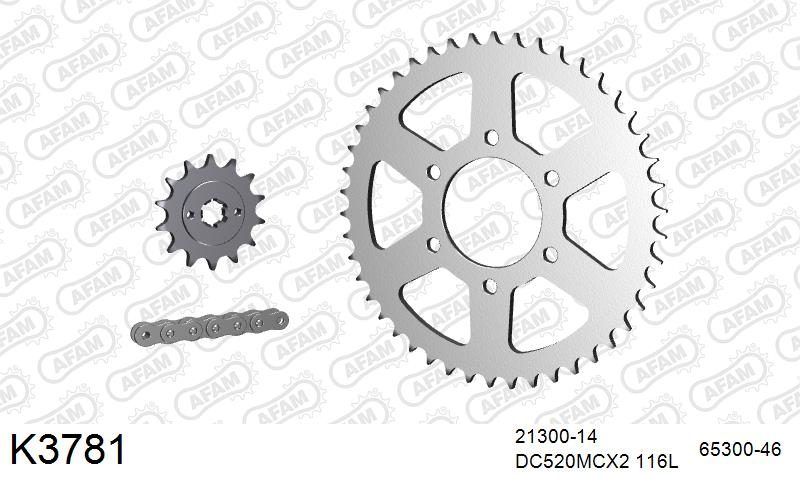 520MTX3 116 PLS (RIVET) & SPROCKETS foto 2