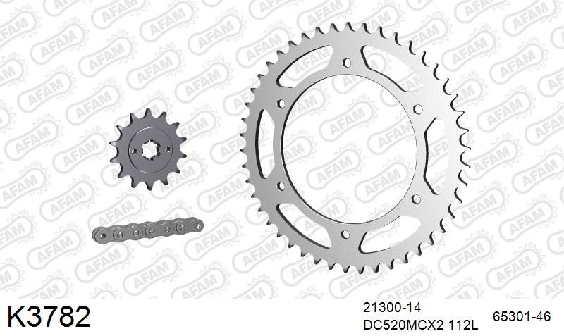 520MTX3 112 PLS (RIVET) & SPROCKETS foto 2
