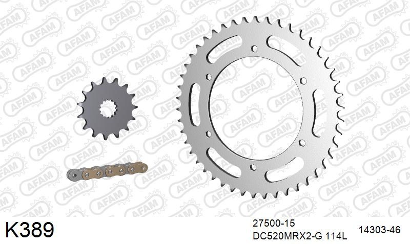 520MTX3 114 PLS (RIVET) & SPROCKETS foto 2