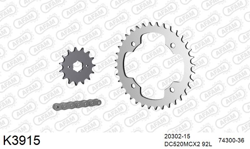 520MTX3 92 PLS (RIVET) & SPROCKETS foto 2