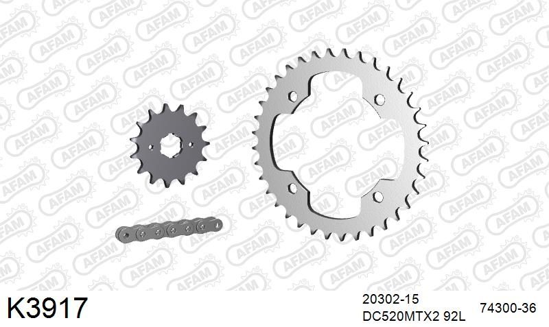 520MTX3 92 PLS (RIVET) & SPROCKETS foto 2