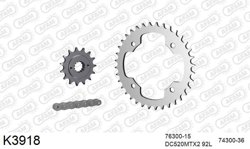 520MTX3 92 PLS (RIVET) & SPROCKETS foto 2