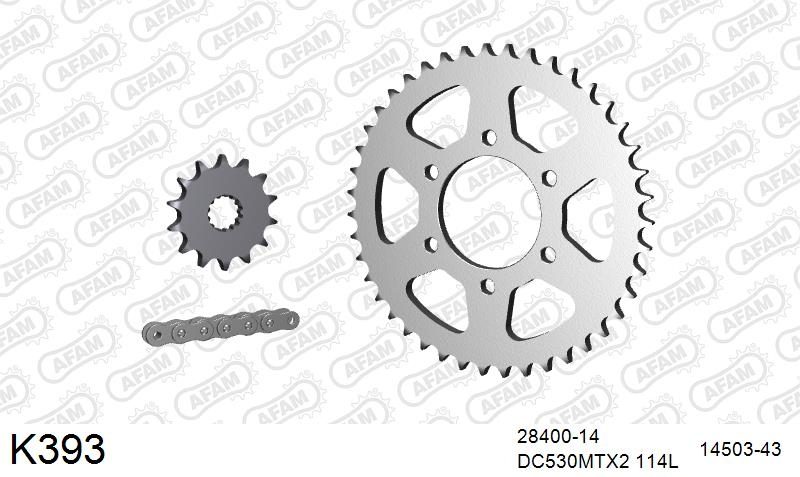 530MTX3 114L PLS (RIVET) & SPROCKETS foto 2